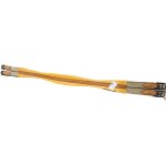 Sangle cuir double elastique jaune marron 130 cm