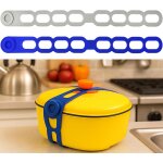 Sangle de fermeture en silicone pour couvercle de mijoteuse, casserole, lot de 2 attaches �lastiques ...