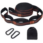 Sangles de hamac pour arbre avec 2 cordes hamac de 280cm2, 5cm and 2 mousquetons de fer kit de fixation ...