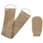 Sangle lave dos, eponge exfoliante dos, gants de crin en chanvre naturel pour dos corps bain douche hommes ...