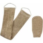 Sangle lave dos, lanire crin gant exfoliant, bande dos exfoliante en chanvre naturel pour dos corps ...