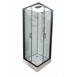 Sanitaire - cabine de douche carr�e 80x80 quadra marble