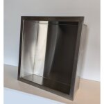 Sanitaire - niche murale � encastr�e inox bross� - 30x30cm