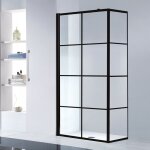 Sanitaire - paroi de douche loft black 80 cm + volet pivotant