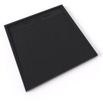 Hiemal receveur de douche 100 x 100 cm rsine noir aspect ardoise + bonde incluse - salle de bain