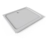 Saniverre - shimmer stone receveur de douche 100 x 120 cm acrylique blanc effet pierre + bonde et siphon ...