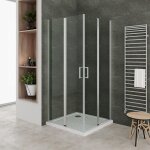 Saniverre - sofia cabine de douche 80 x 80 cm h. 190 porte pivotante pliante verre 6 mm transparent, ...