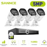 Sannce 5mp poe security camera system with smart playback two - way communication ip67