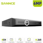 Sannce 6mp 8ch poe home security camera system with smart playback notification with image attached