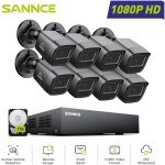Système de sécurité filaire extérieur 1080p 8 canaux 8 caméras, vision nocturne accès à distance kit ... Système de sécurité filaire extérieur 1080p 8 canaux 8 caméras, vision nocturne accès à distance kit ...