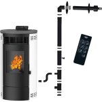 Sannover - po�le � granul�s �tanche flavia 15 kw blanc + kit d'installation complet