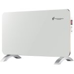 Sannover - radiateur electrique mobile en verre sorimo 1000 w blanc