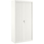 Sans marque - armoire haute à rideaux démontables 200 x 100 cm - portes blanches - maxiburo Sans marque - armoire haute à rideaux démontables 200 x 100 cm - portes blanches - maxiburo