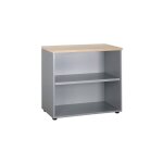 Sans marque - bibliothque basse chne clair practica h 74 cm - maxiburo