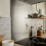 Sans marque fond de hotte inox antitraces 60 x 70 cm