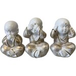 Sans marque - statues en cramique trio de petits moines bouddhistes