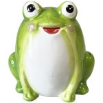 Sans marque - tirelire grenouille verte en céramique 14 cm Sans marque - tirelire grenouille verte en céramique 14 cm