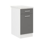 Sans marque - ultra meuble bas de cuisine l 40 cm avec plan de travail inclus - gris