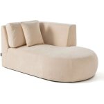 Lisa design - santorini - module d'assise méridienne droit - en tissu texturé - beige Lisa design - santorini - module d'assise méridienne droit - en tissu texturé - beige