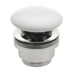 Sapho - accessoires - bonde refermable pour lavabo sans trop - plein, bouchon en c�ramique, blanc weh060 ...