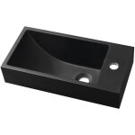 Sapho - ariana lave - vaisselle en marbre de culture 50x25cm, droit, noir mat Sapho - ariana lave - vaisselle en marbre de culture 50x25cm, droit, noir mat