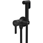 Sapho - iconic - mitigeur de bidet encastr�, avec douchette, avec corps d'encastrement, noir mat af040b ...