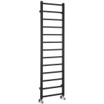 Sapho - metro light radiateur de salle de bain 400x1500 mm, noir mat