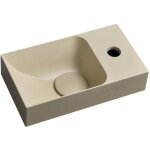 Sapho - piccolino lavabo en bton 30, 8x17cm, mlangeur  droite, jaune
