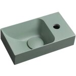 Sapho - piccolino lavabo en bton 30, 8x17cm, mlangeur  droite, vert