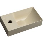 Sapho - piccolino lavabo en b�ton 30, 8x17cm, m�langeur � gauche, jaune