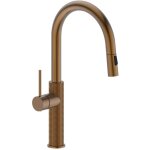 Sapho robinetterie - mitigeur d'vier, avec douchette extractible, cuivre mat fr576pg