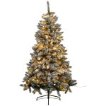 Sapin de no�l artificiel vert enneig� & lumineux 280 led blanc chaud h 180 cm - feeric christmas