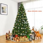 Sapin de no�l artificiel 225cm aiguilles en pvc avec 1346 branches pied m�tallique solide pour maison ...