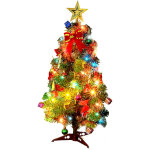 Sapins de noel artificiel 30 cm, mini sapin de noel avec guirlandes lumineuses et ornements, décoration ... Sapins de noel artificiel 30 cm, mini sapin de noel avec guirlandes lumineuses et ornements, décoration ...