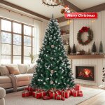 Sapin de nol artificiel de 5 pieds avec pommes de pin, sapin de nol non clair avec 700 branches et ...