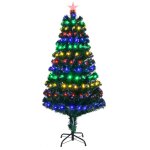 Sapin de nol artificiel illumin de 1, 5 m, en fibre optique, avec toile illumine, 180 led et embouts ...
