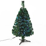 Sapin de nol artificiel lumineux, 90 cm de long, fibre optique multicolore + pieds de support, 90 branches ...