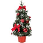 Sapin de nol artificiel lumineux avec neige blanche, 40 cm petit sapin de nol de table led guirlandes ...