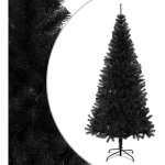 Sapin de noël artificiel avec support, arbre de noël, arbre pour décoration por salon noir 210 cm pvc ... Sapin de noël artificiel avec support, arbre de noël, arbre pour décoration por salon noir 210 cm pvc ...