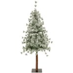 Fééric lights and christmas - sapin de noël nordstar 150cm base en bois - feeric lights & christmas Fééric lights and christmas - sapin de noël nordstar 150cm base en bois - feeric lights & christmas