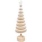 Sapin de noël en bois blanc et naturel h 36 cm - feeric christmas Sapin de noël en bois blanc et naturel h 36 cm - feeric christmas