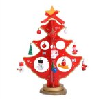 Sapin de no�l en bois � faire soi - m�me, cadeau vacances, mini no�l, d�coration , tridimensionnel rouge ...