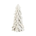 Sapin de nol  poser 'bois flott' 50cm blanc