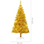 Sapin de nol dor artificiel 120 x 65 cm et pied support pour un nol original.