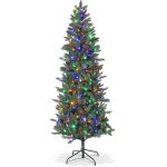 Sapin de no�l �clair� 180 cm sapin de no�l artificiel en pvc avec guirlande lumineuse 120 led sapin de ...