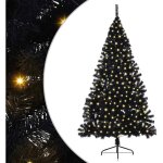 Sapin de noël avec des feux de cordes décoratifs noir 240 cm vidaxl Sapin de noël avec des feux de cordes décoratifs noir 240 cm vidaxl