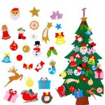 Sapin de nol en feutre plat - 1, 2 m - dcorations de nol non tisses - arbre de nol avec 28 bonhommes ...