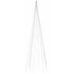Sapin de nol sur mt de drapeau 732 led blanc chaud 300 cm vidaxl