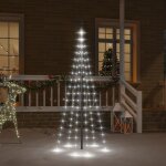 Sapin de nol sur mt de drapeau, arbre de nol, arbre lumineux pour dcoration por salon 108 led blanc ...