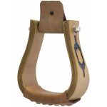 Etriers en bois de l'ouest avec des motifs navajo sur les cts et plate - forme recouverte de cuir